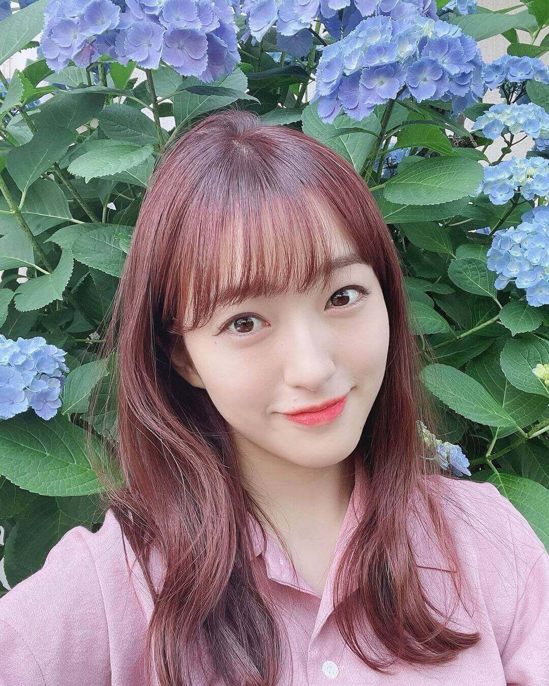 ピンクブラウンヘアカラー