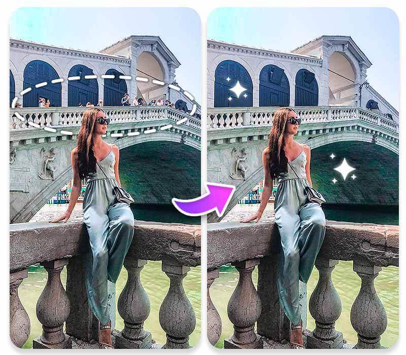 Effacer des personnes sur vos photos avec la meilleure application retouche photo gratuit