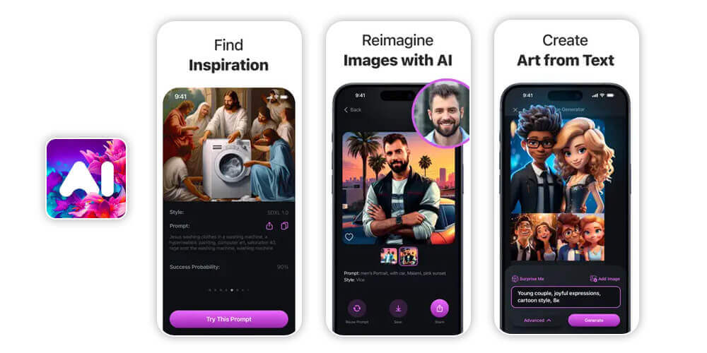 App ARTA, uma opção de criador de imagem para celular.