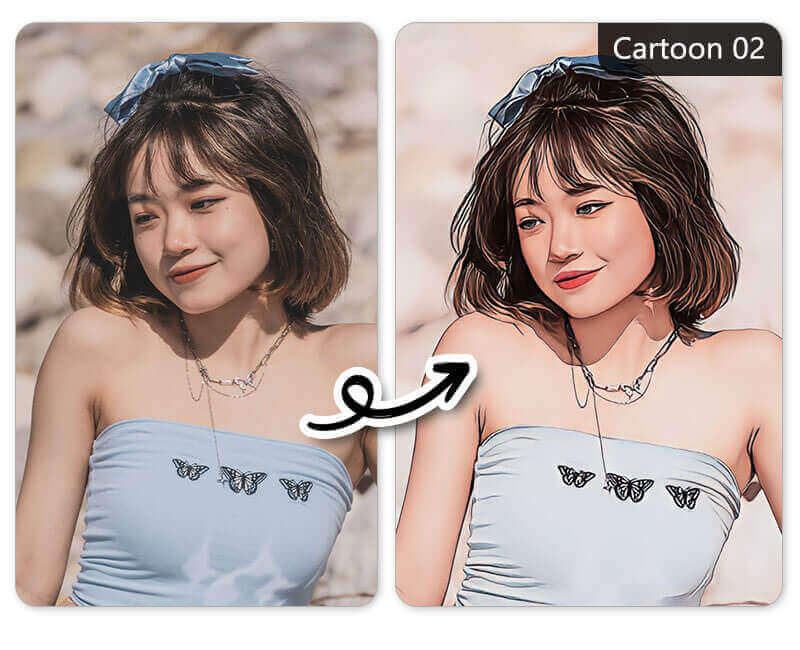 filtro de caricatura para fotos con ia