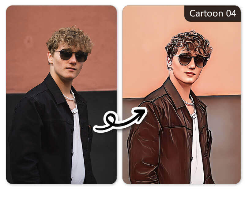 filtro de caricatura para fotos con ia