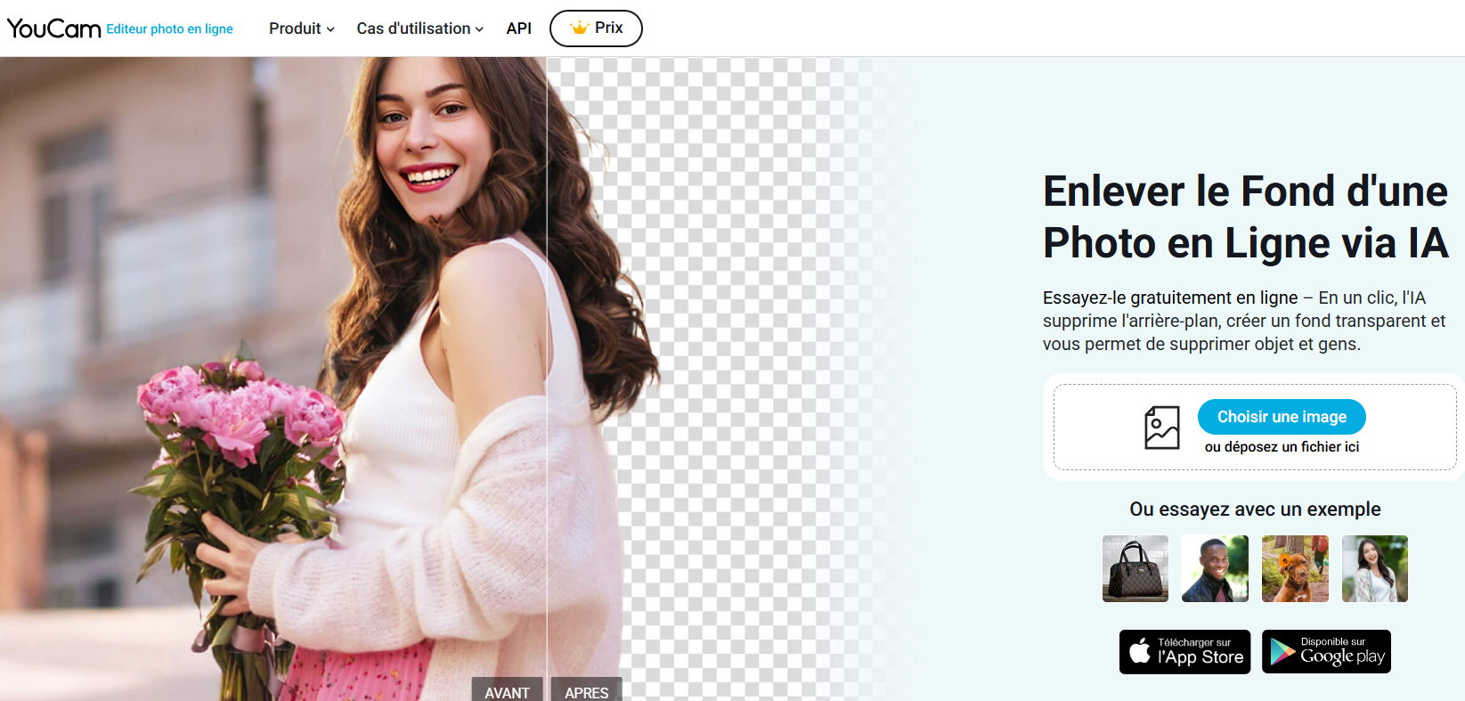 YouCam Editeur en Ligne : supprimer arrière plan en ligne