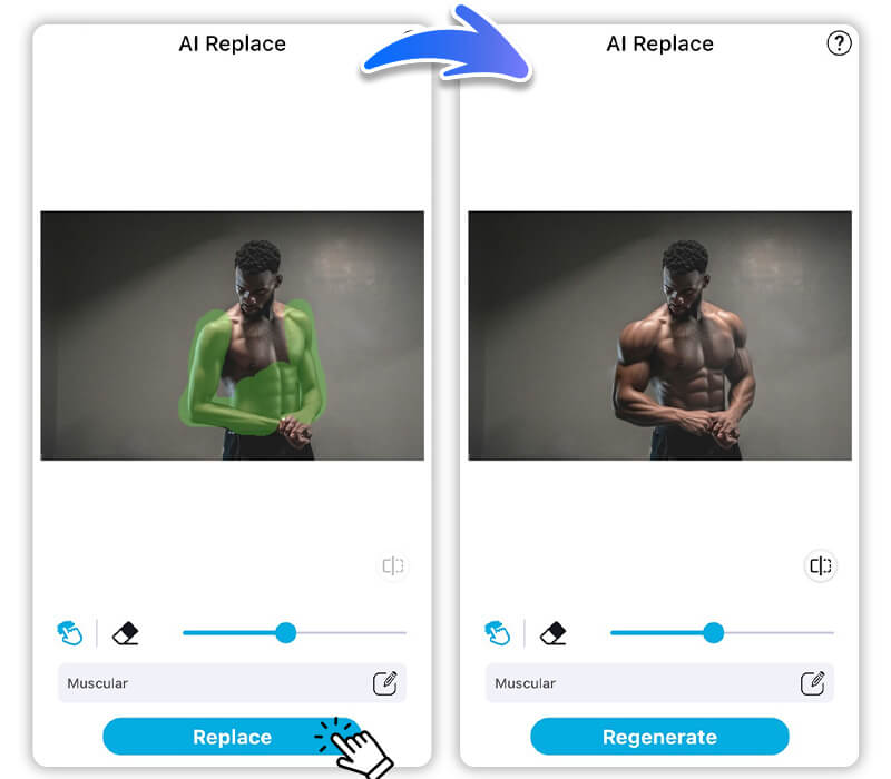 Obtenir des bras musclés et abdos sur photo
