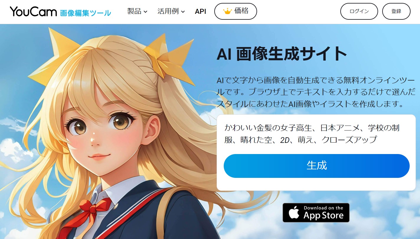 YouCam画像編集ツールでAI絵師に