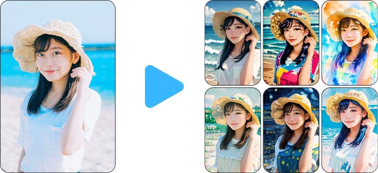 AI似顔絵　比較画像