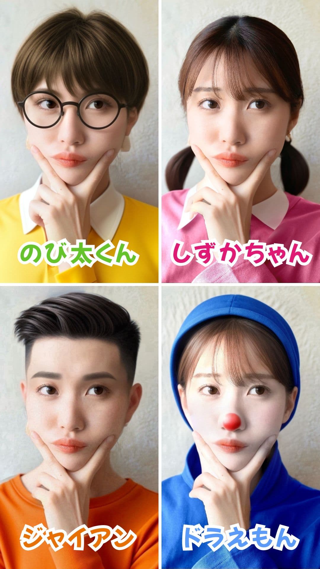 いろんなドラえもんのキャラになれる
