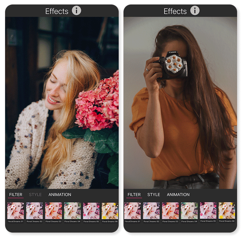 Frühlings-Collage-Vorlagen für den März-Dump in YouCam Perfect