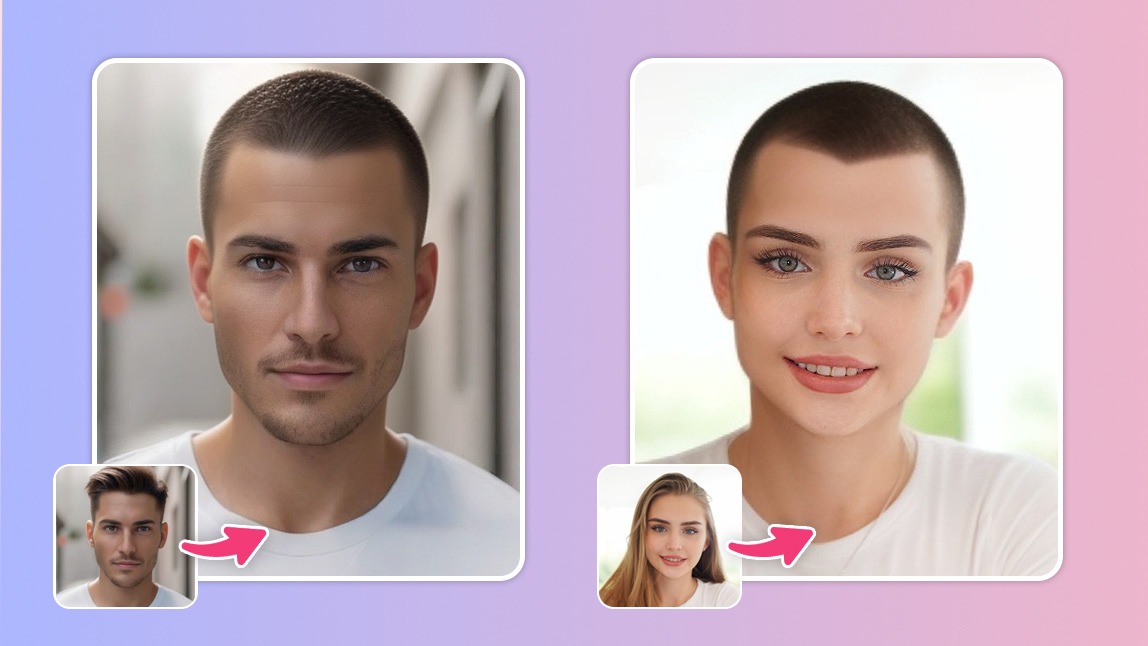 Try buzz cut filter online to see yourself with a buzz cut