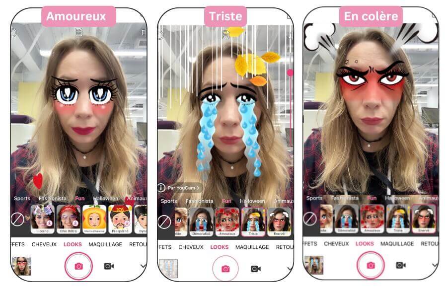 Filtre visage rigolo