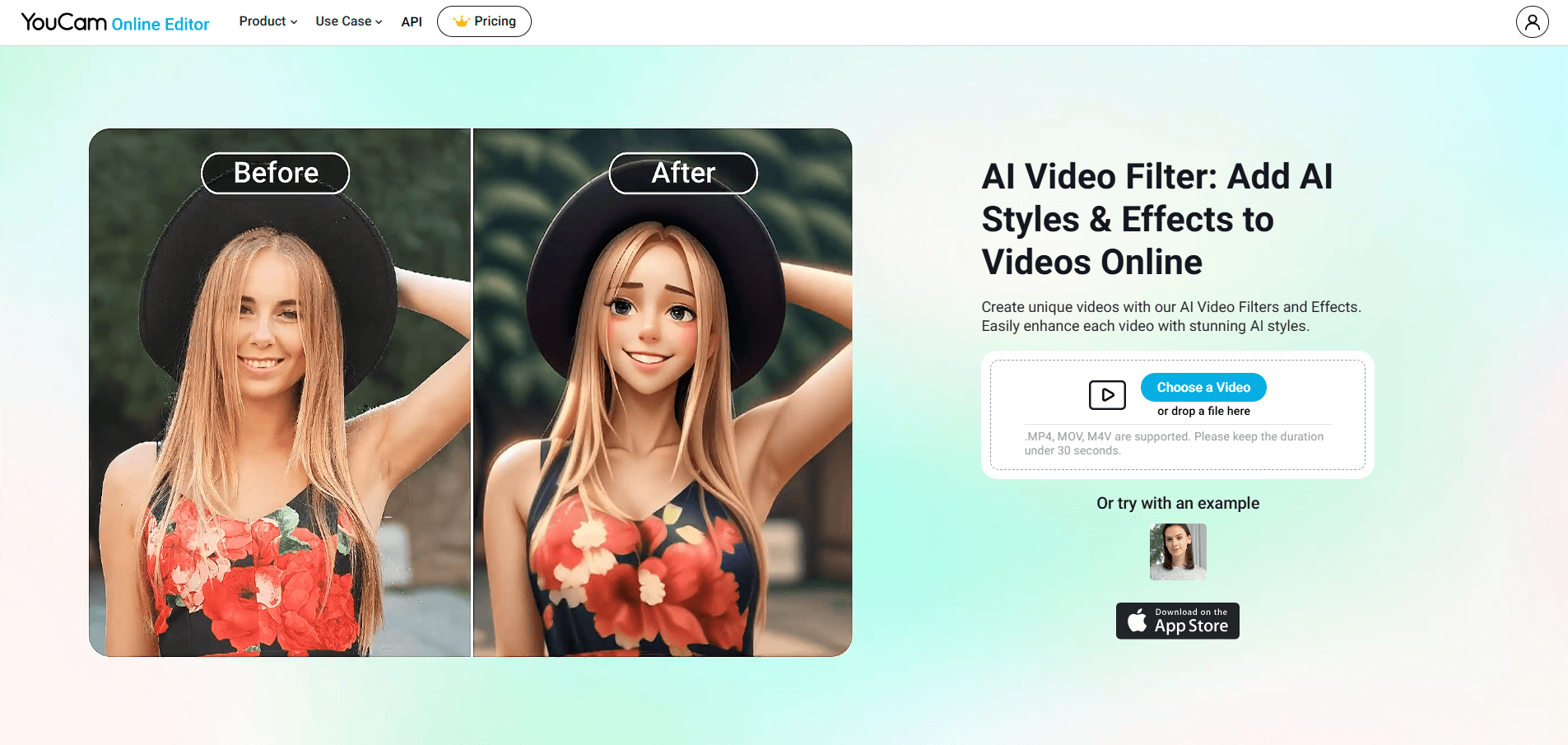 Open the Best Anime Video Generator: YouCam Online Editor