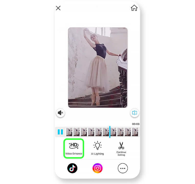 Enhance your video quality with just one tap.