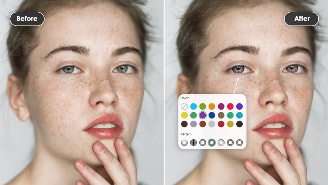 Change eye color in photos