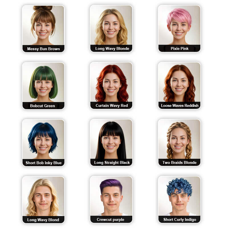 explore different ai hair colors in the youcam online editor