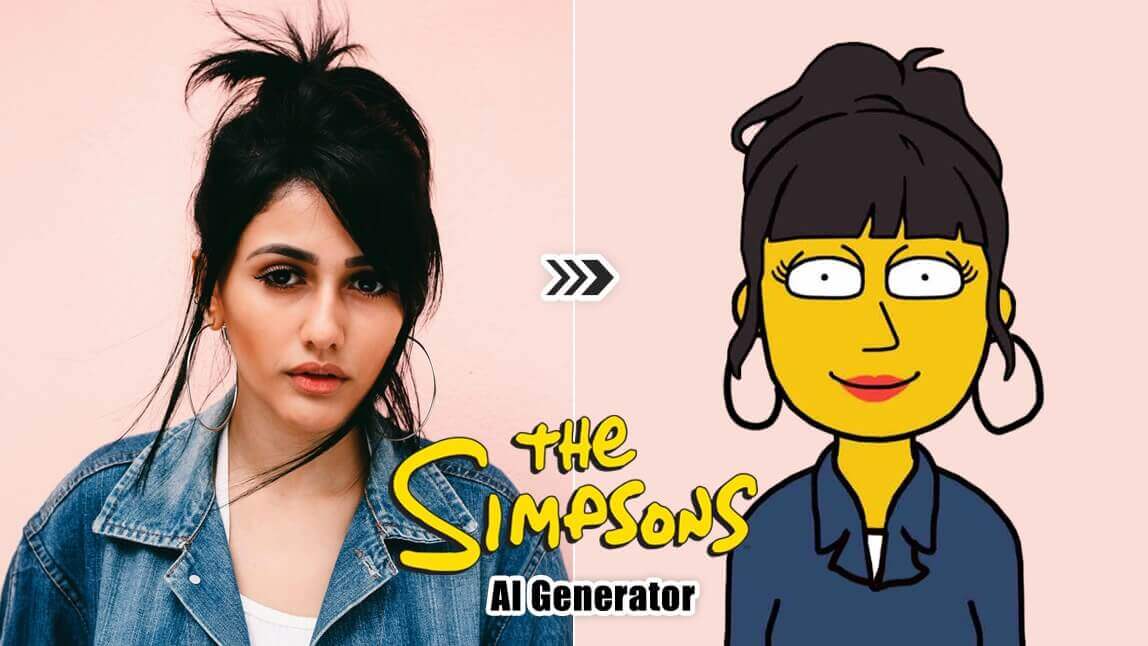 Simpsons-Filter mit dem AI-Generator