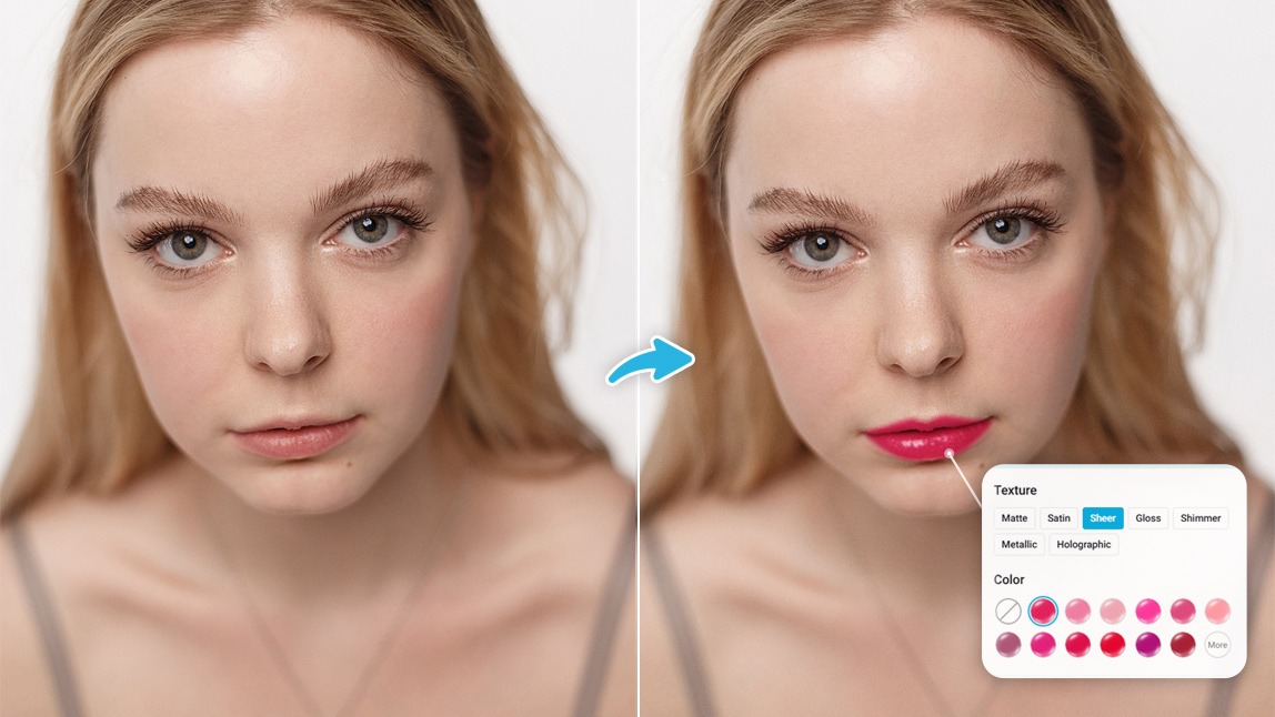 Try lipstick colors online for free with YouCam Makeup and YouCam Online Editor