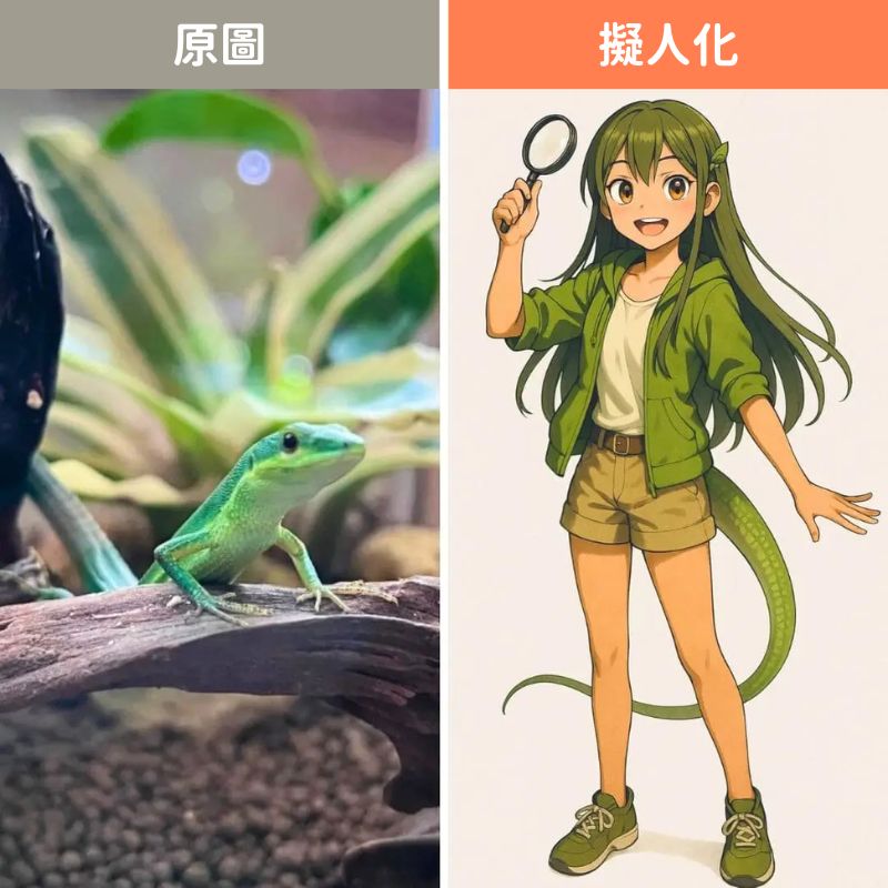 小型蜥蜴擬人化