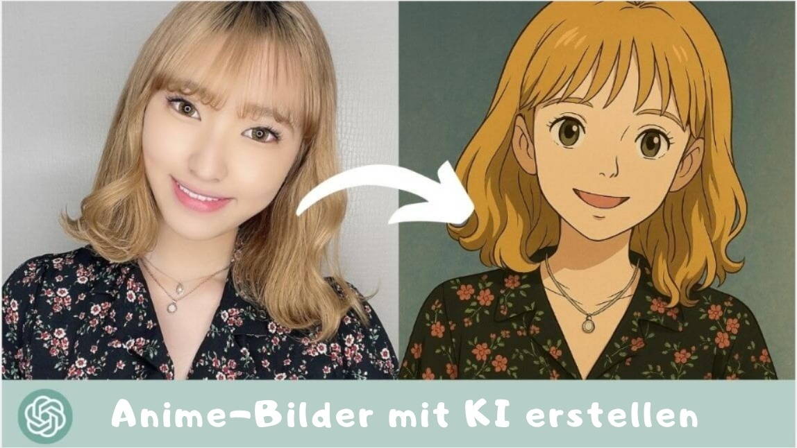 Selfie einer Frau im "Studio Ghibli"-Art-Style