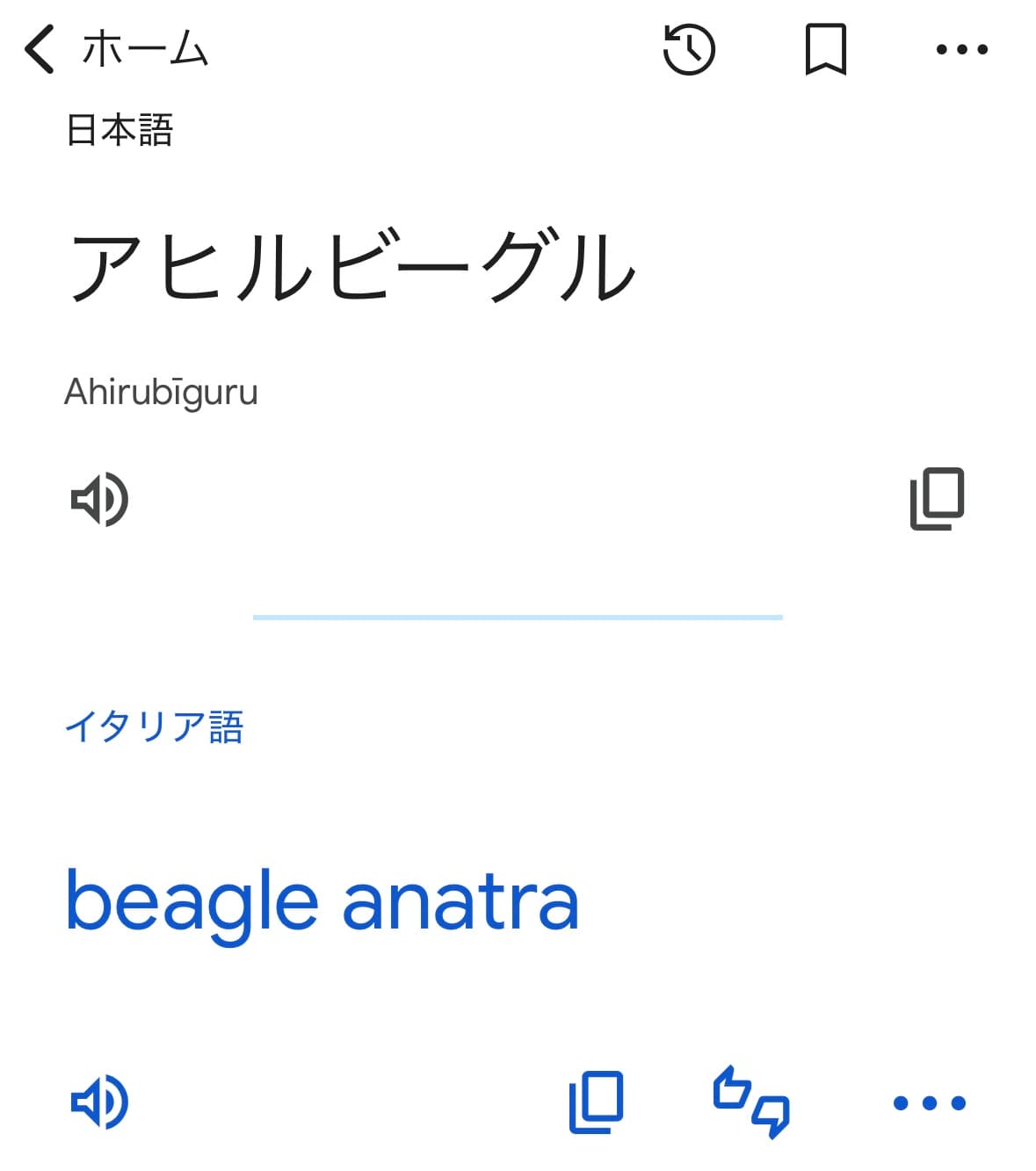 Google翻訳でイタリア語に変換