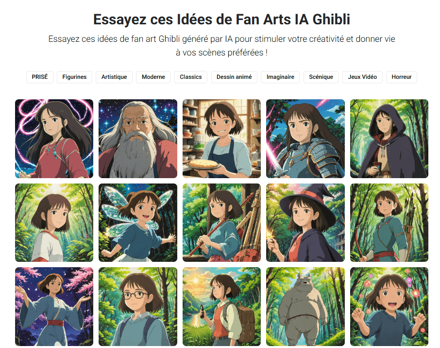 Filtre Ghibli en ligne : générateur image Ghibli