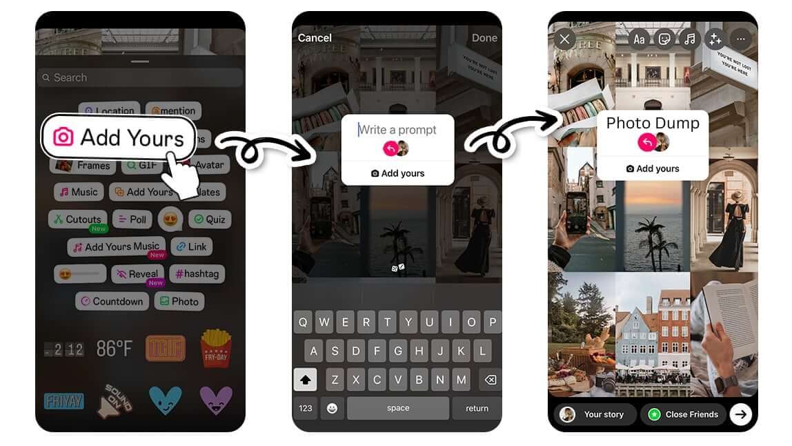 Como adicionar sticker de Julho nos stories