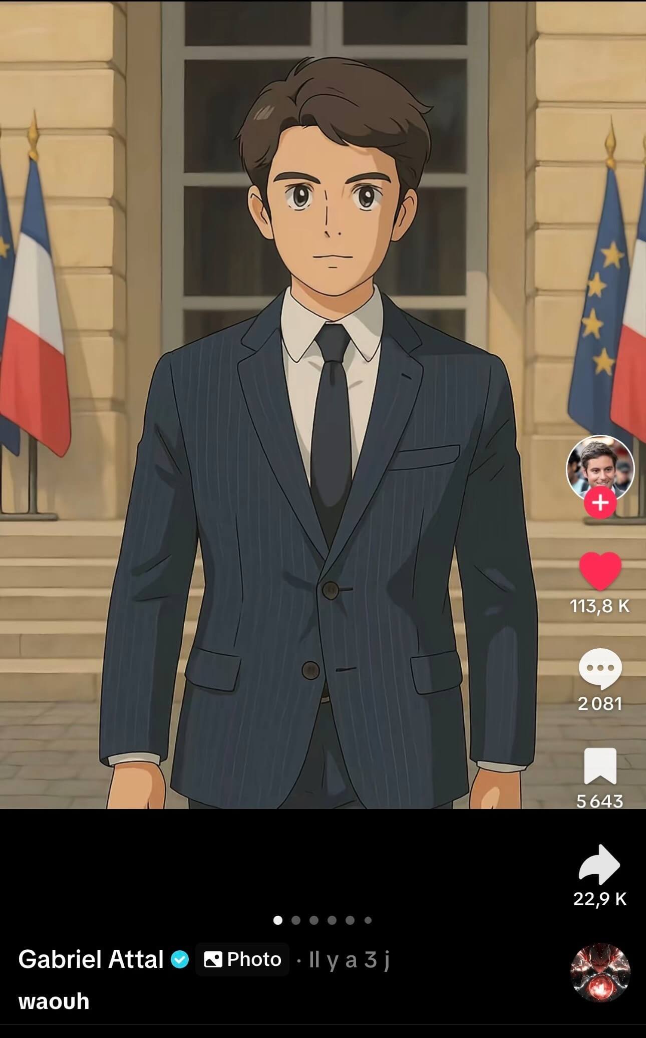 Filtre Ghibli : Gabriel attal tiktok
