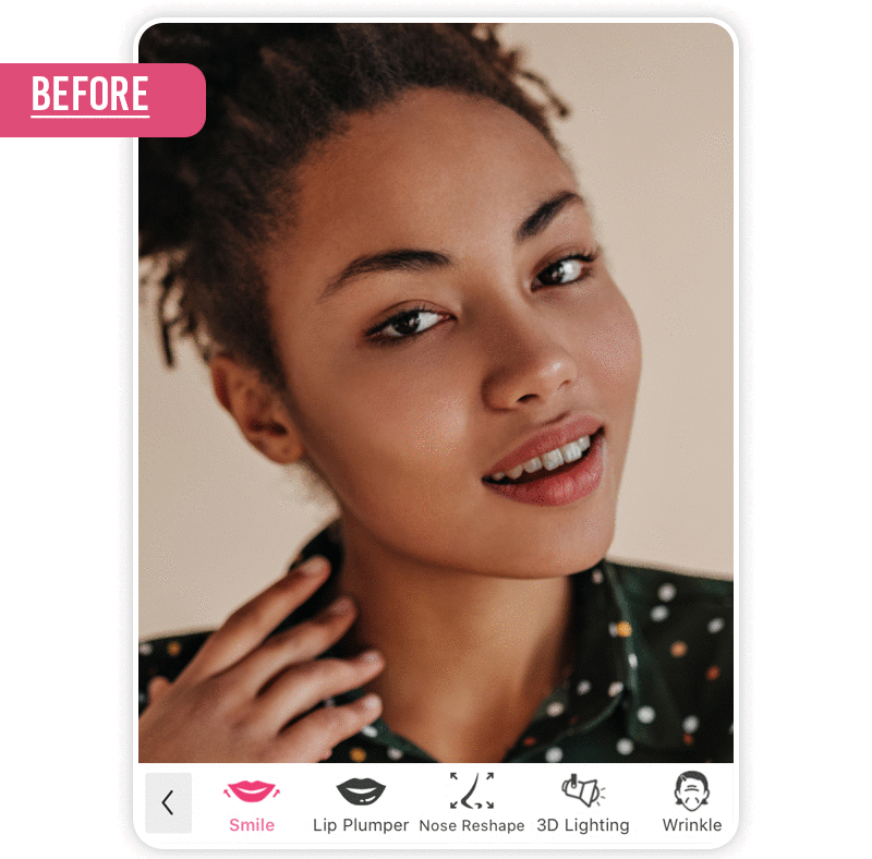 Retoucher sourire et dent blanche
