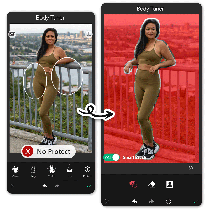 Body Editor AI: Rimodellamento Corpo con Protezione dello Sfondo