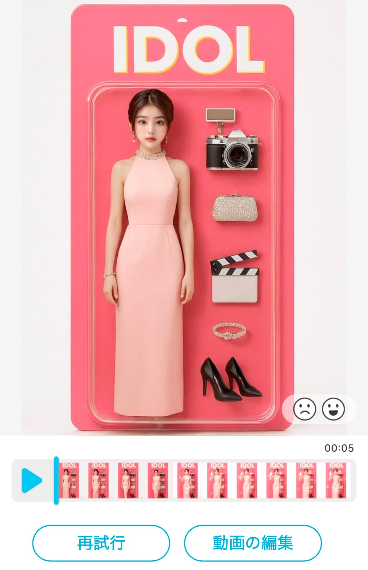 写真からAIフィギュアが生成された様子