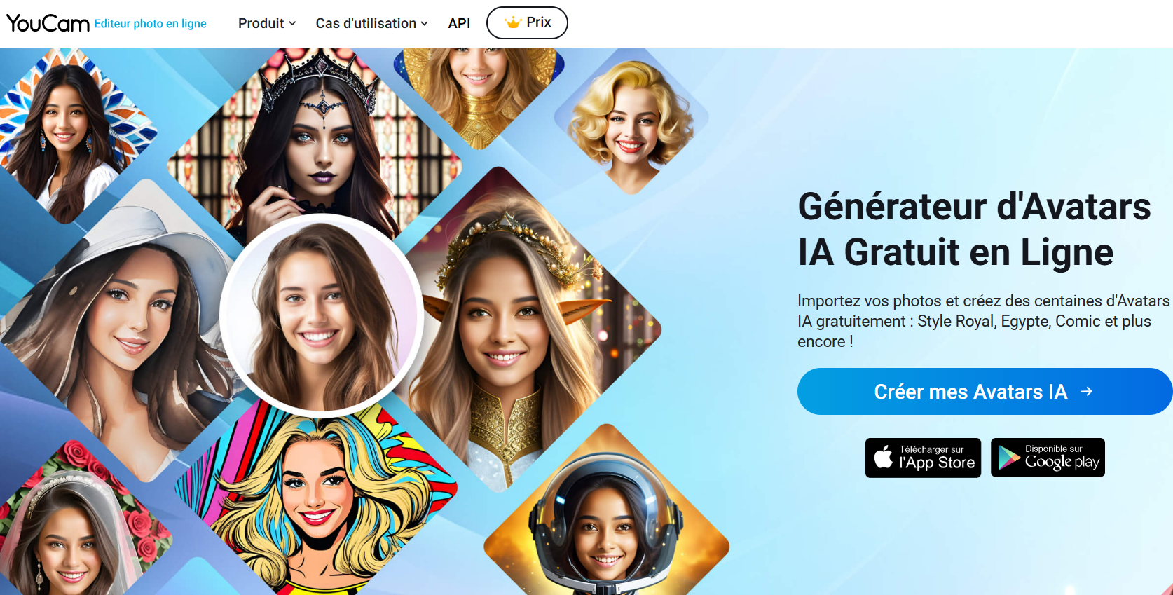 Générateur avatars IA en ligne