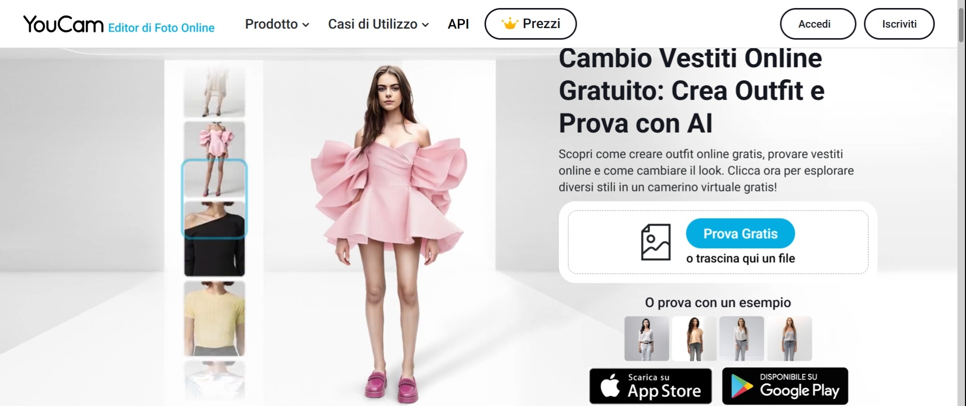 Outfit Maker AI: Creare Outifit Online Gratis e Prova Vestiti Online