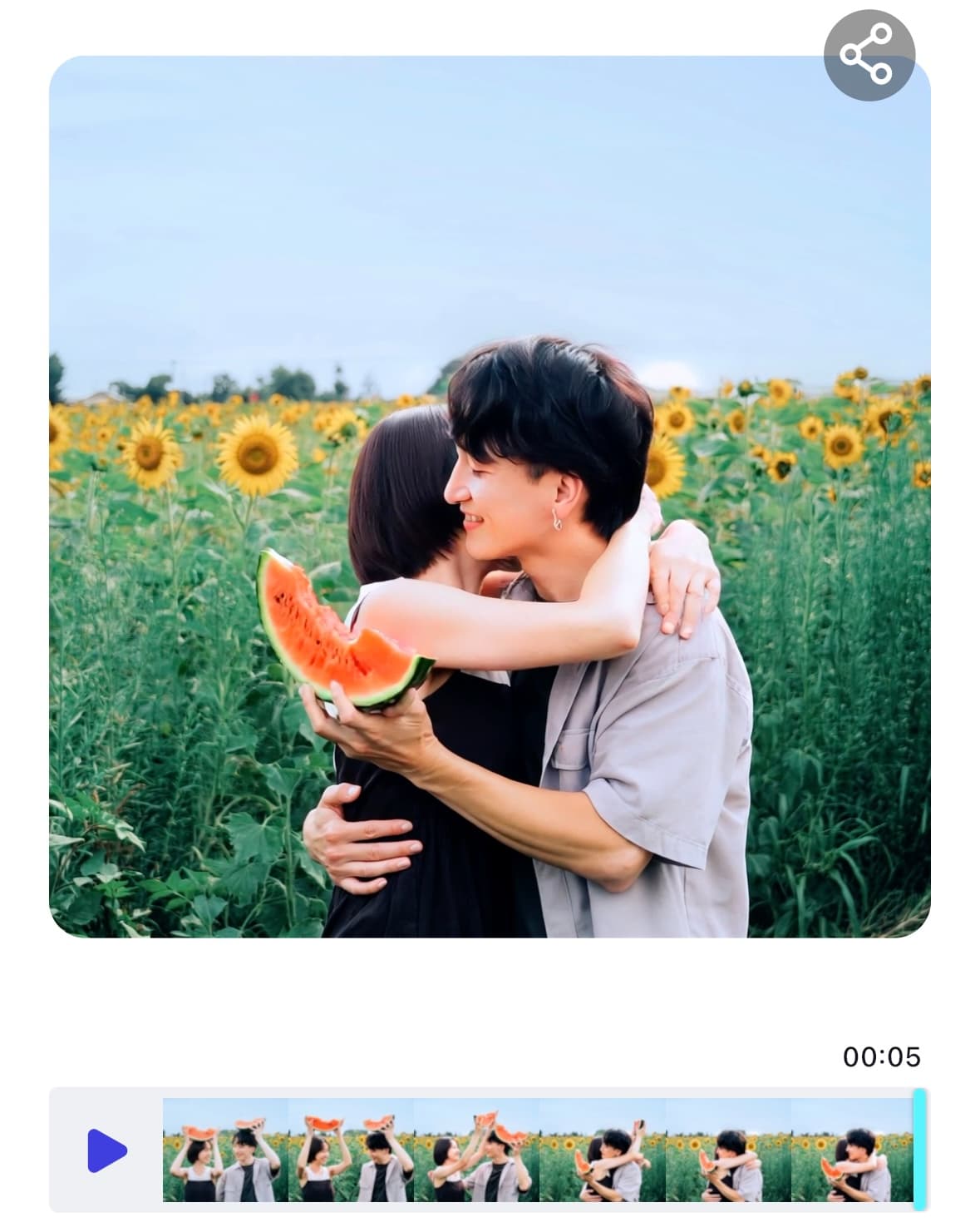 できあがったAIハグ写真
