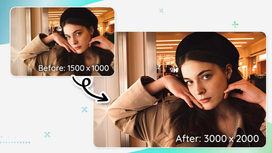 Antes y después de mejorar calidad de imagen