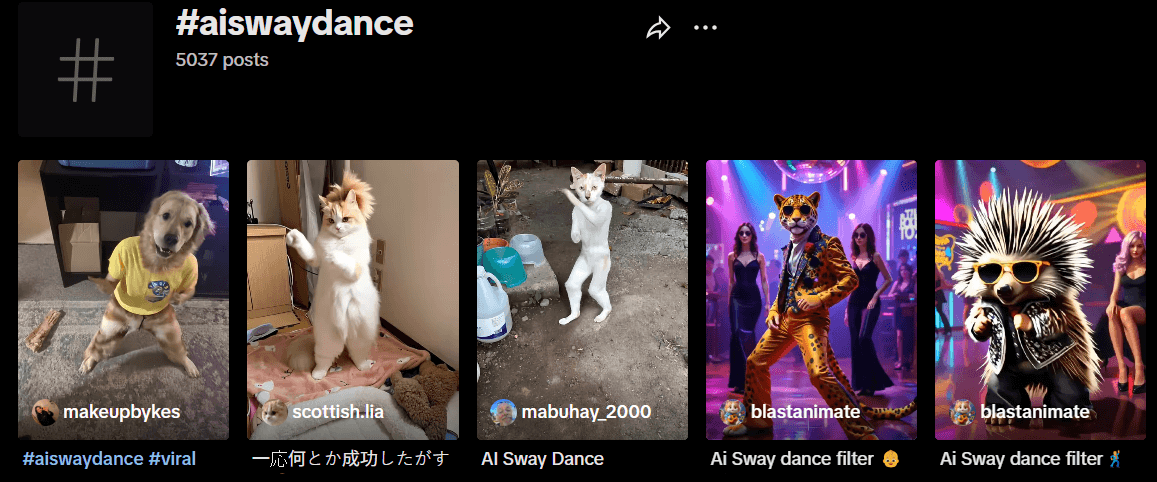 Der AI Sway Dance Filter auf TikTok