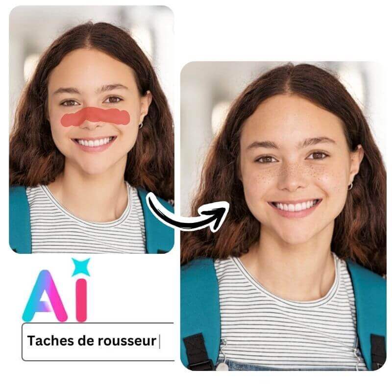 Générateur tatouage IA : tatouage tache de rousseur