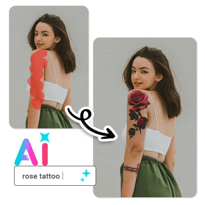 Tatouages de fleurs par IA à partir du générateur de tatouages par IA