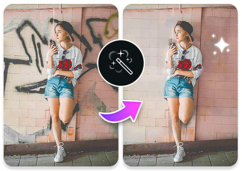 Como remover objetos do plano de fundo de uma foto com o YouCam Perfect