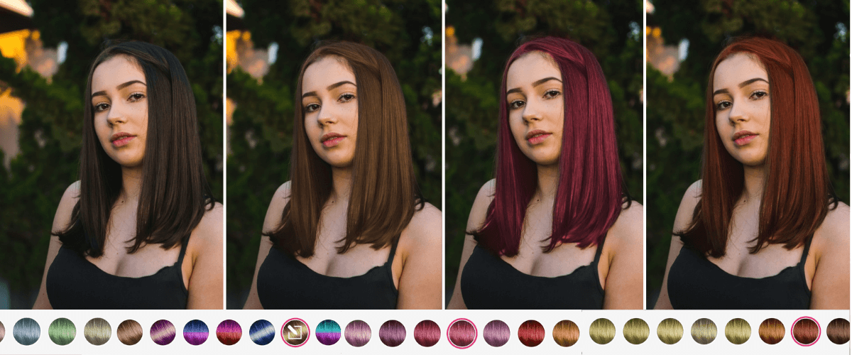 Simulateur couleurs de cheveux : application