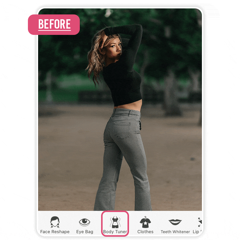 Application retouche corps et visage