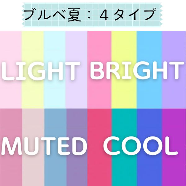 ブルべ夏４タイプ