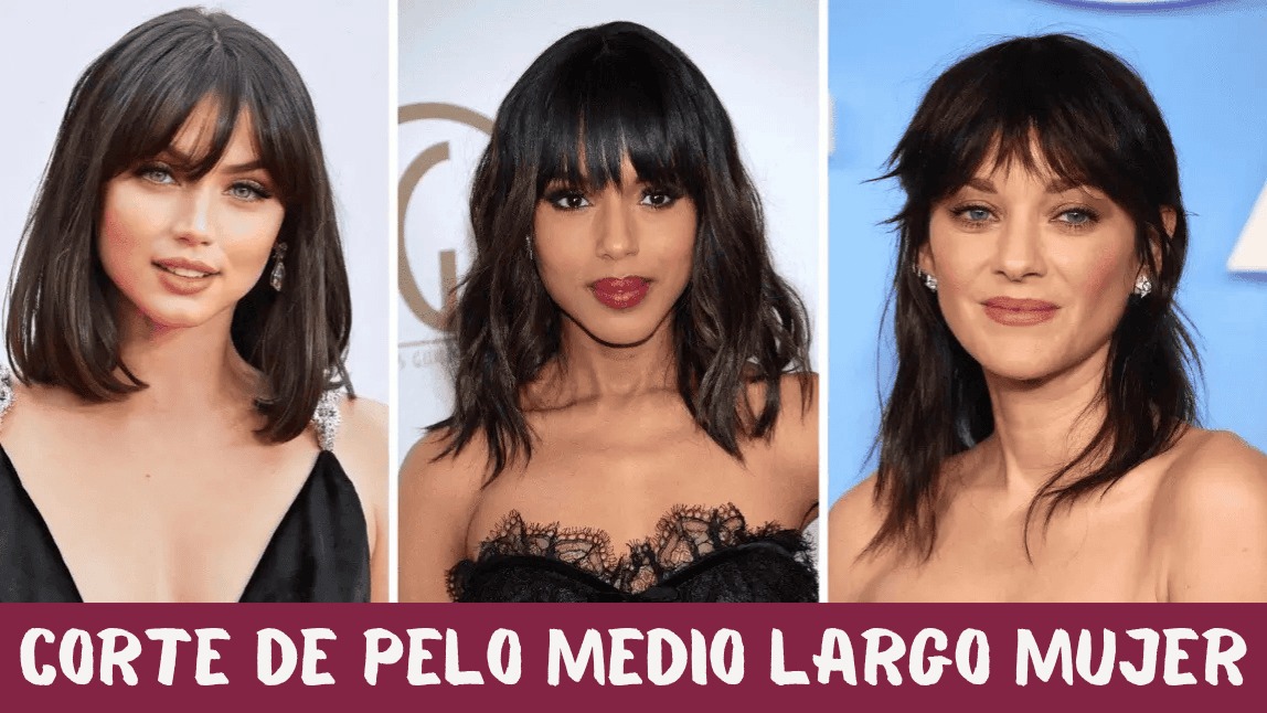 Corte de pelo medio largo mujer