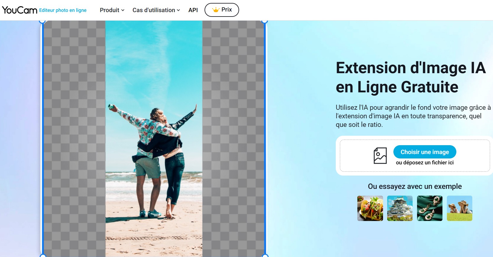 Extension d'image IA en ligne gratuite