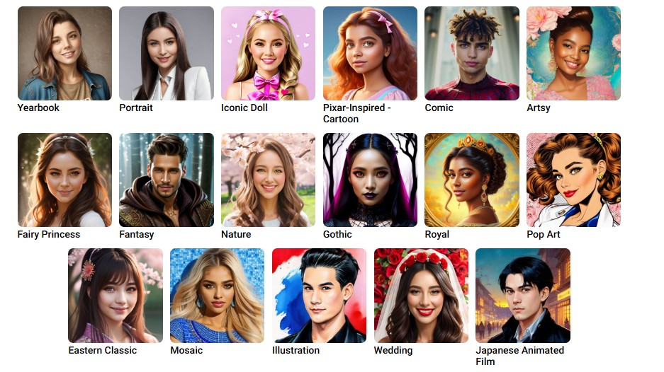 Créer avatars en Ligne avec YouCam Editeur en Ligne