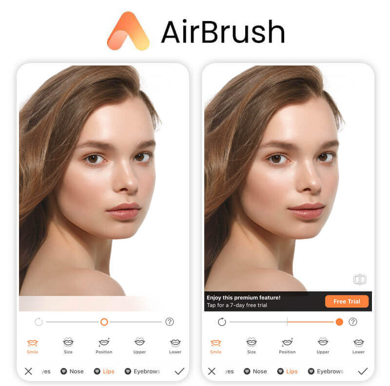 AirBrush Smile Editor: AI smile filter app to add smile to photo