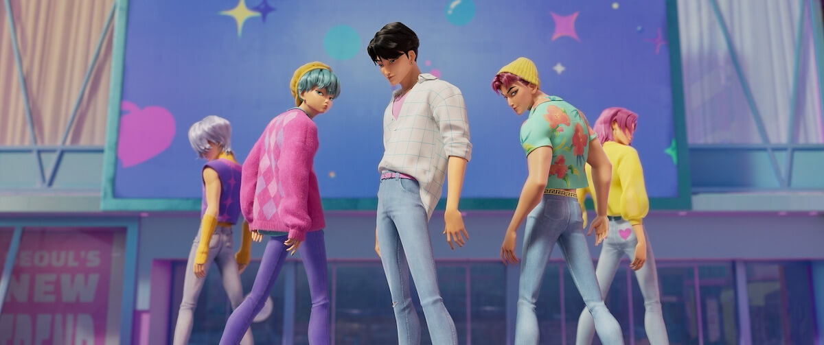 Die rivalisierende Boy-Band, die Saja Boys, aus KPop Demon Hunters.
