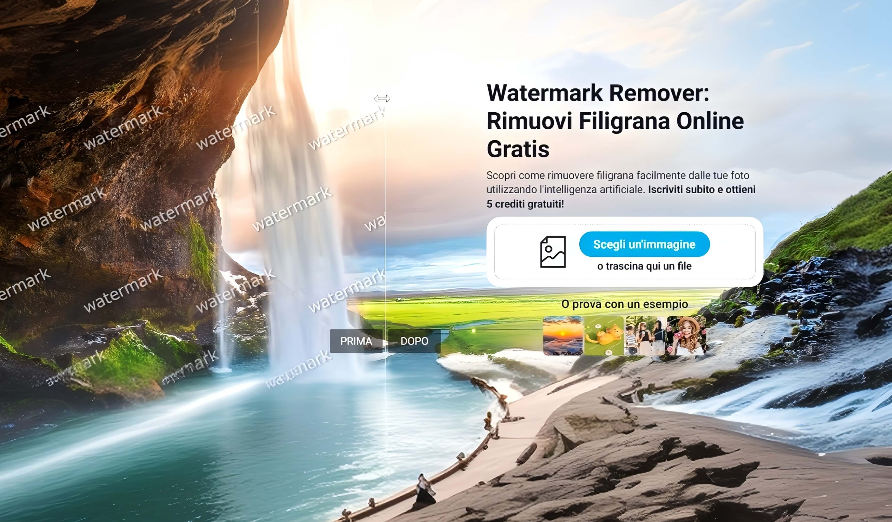 Watermark Remover: Rimuovi Filigrana Foto Online GRATIS