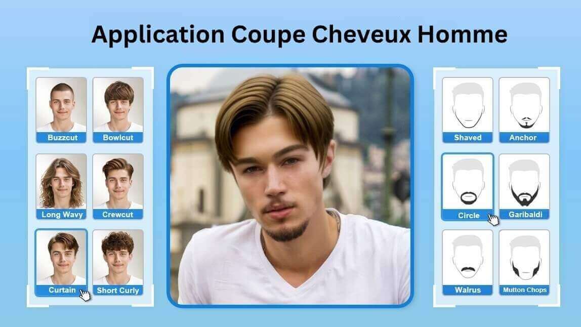 Essayer aussi des coupes de cheveux pour homme grâce au simulateur coupe de cheveux homme