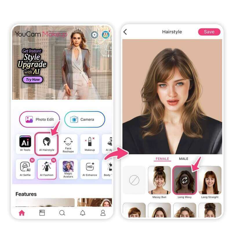 Scarica l'App per Taglio Capelli YouCam Makeup