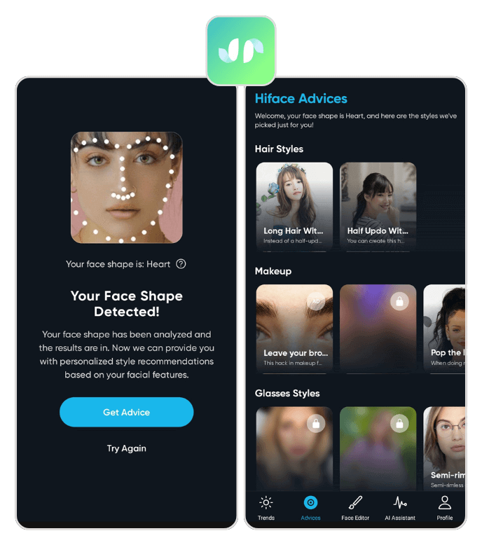 Hiface: App per Forme del Viso Facile da Usare