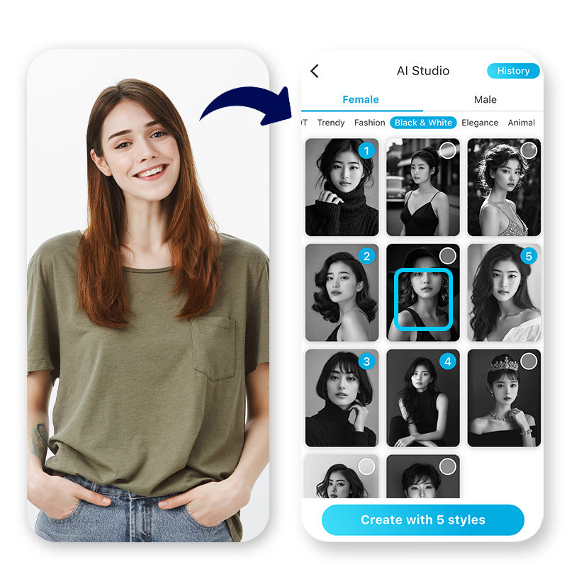 Best Black & White Portrait Generater