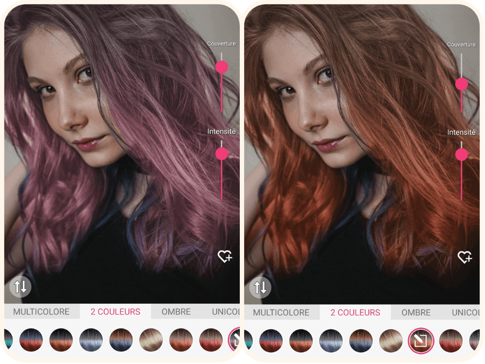 Simulateur couleur de cheveux